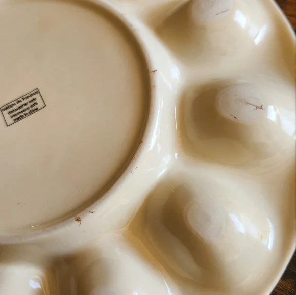 Vtg Maison Du Provence Rooster Ceramic Egg Serving Tray - Picture 5 of 10